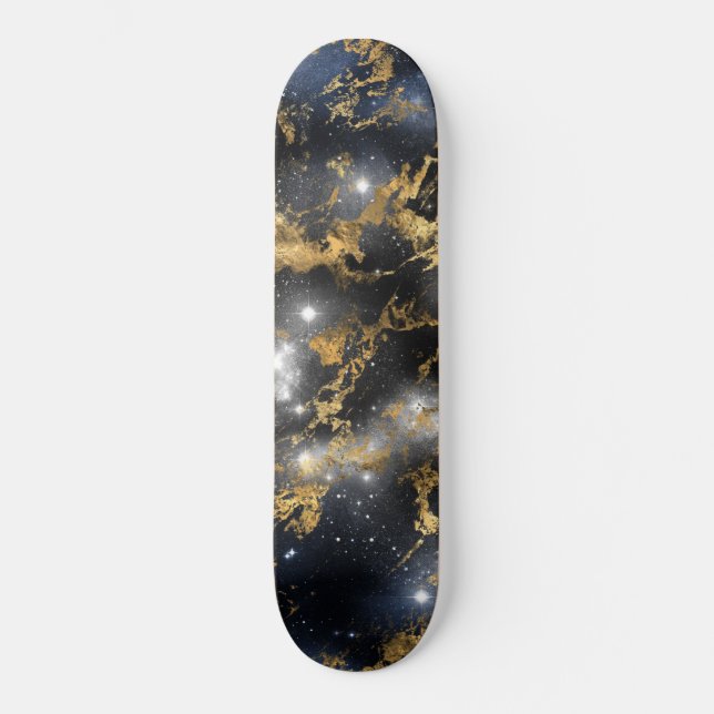 Skateboard Marbre d'or foncé Starry espace de nuit Lover Gala (Recto)