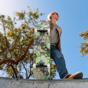 Skateboard Marbre fractal