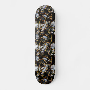Skateboard Marbre noir
