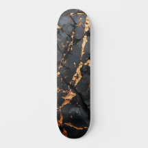 Marbre Noir Élégant avec Veines Dorées Art Moderne