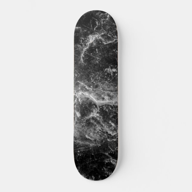 Skateboard Marbre noir énigmatique #2 #texture #décoration #a (Recto)