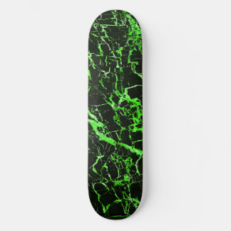 Skateboard Marbre vert et noir,