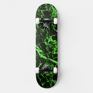 Skateboard Marbre vert et noir (complet avec camions et roues