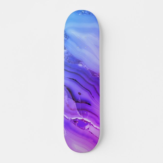 Skateboard Marbre violet exotique (Devant)