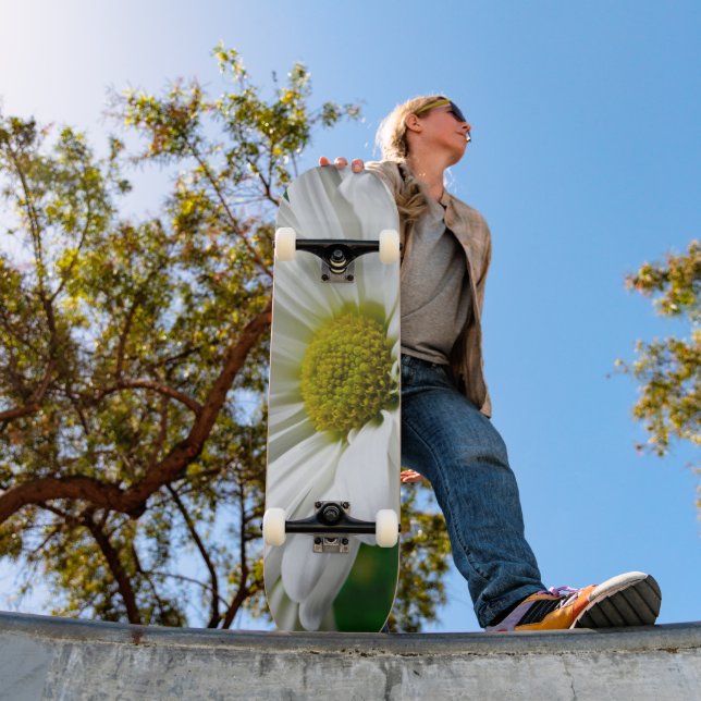 Skateboard Marguerite blanche (Extérieur 1)