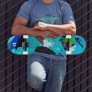 Skateboard Marque Abstraite colorée Paint Dd