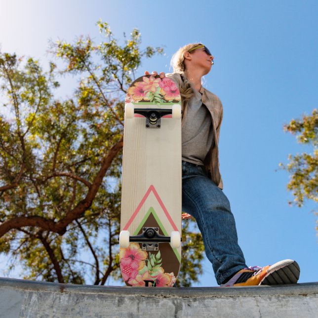 Skateboard Marque Dd Inspiré De L'Hawaïen Tropical (Extérieur 1)