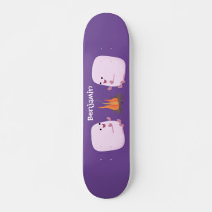 Skateboard Marshmallows mignons roses par dessin animé sur le