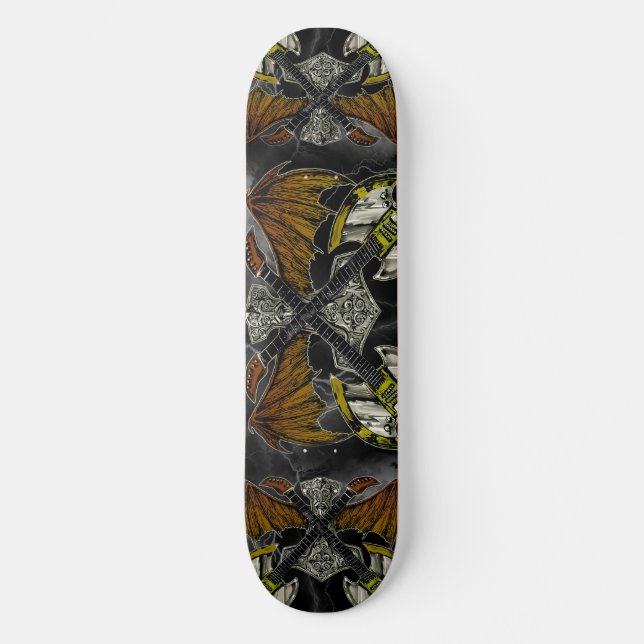 Skateboard Marteau de Thor des guitares de dieux (Recto)