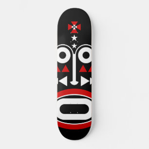 Skateboard masque africain