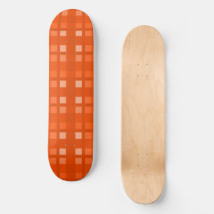 Skateboard Mazipoodles Pixel Plaid New - Burning Orange