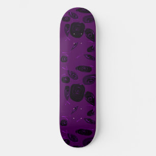 Skateboard Mazipoodles Roses de poisson violet noir