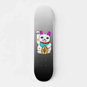 SKATEBOARD MEOWIERS CHALEUREUX CAT MANEKI NEKO GRAY / NOIR