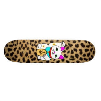 SKATEBOARD MEOWIES CHANCE CAT MANEKI NEKO LEOPARD