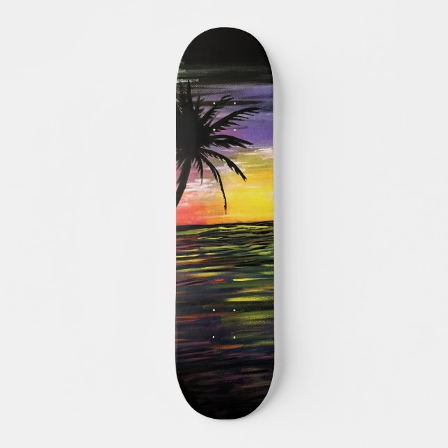 Skateboard Mer du coucher du soleil (Devant)