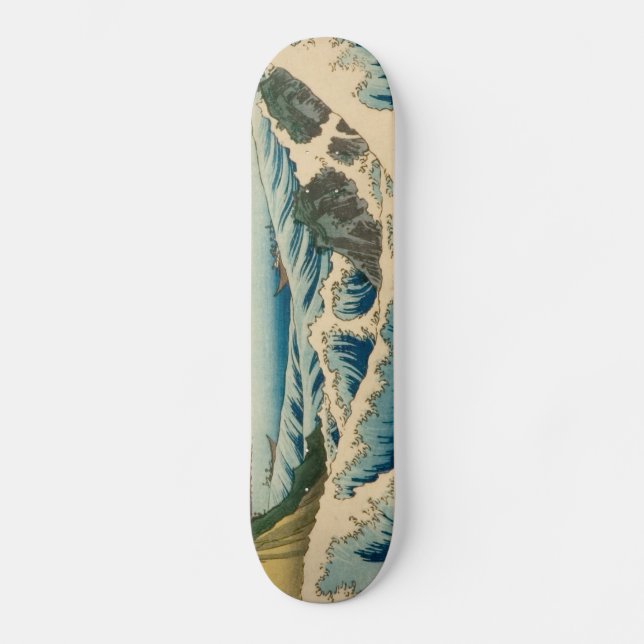Skateboard Mer japonaise de Satta Hiroshige Art (Recto)