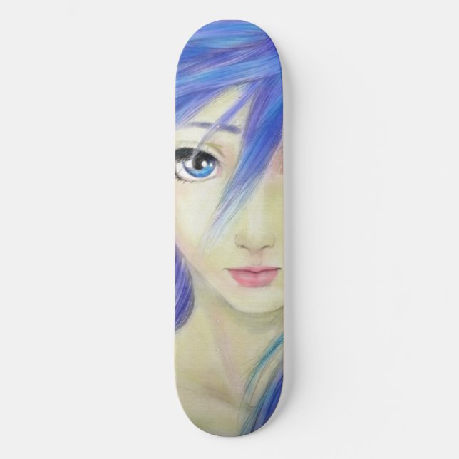 Skateboard Message aux yeux bleus (Recto)