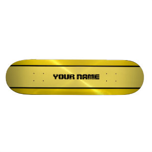 Skateboard Métal brillant d'acier inoxydable d'or