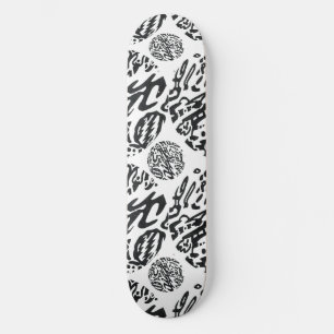 Skateboard "Midnight" B&W Abstract
