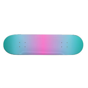 Skateboard mignon caisson ombre sirène rose Fuchsia turquoise