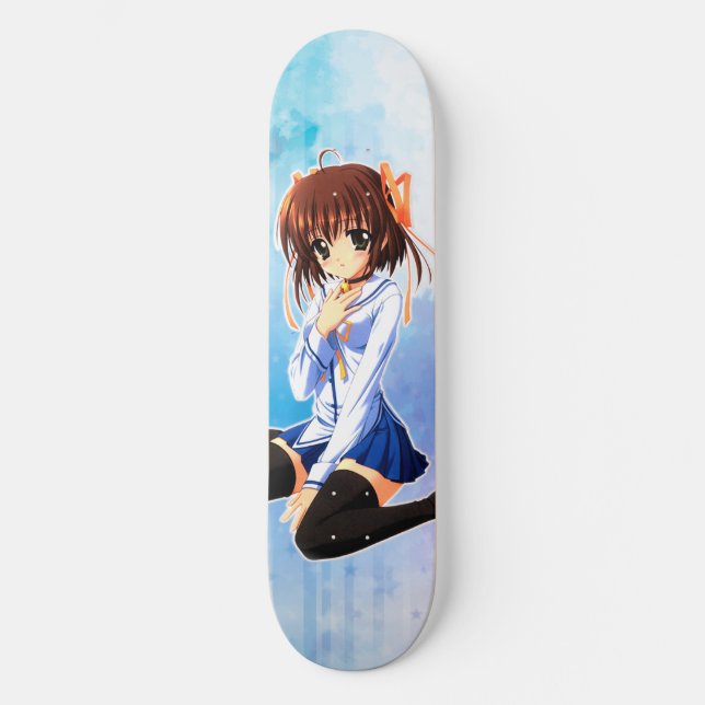 Skateboard mignonne fille anime (Recto)