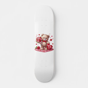 Skateboard Mignonne Valentine's Day Teddy Bear
