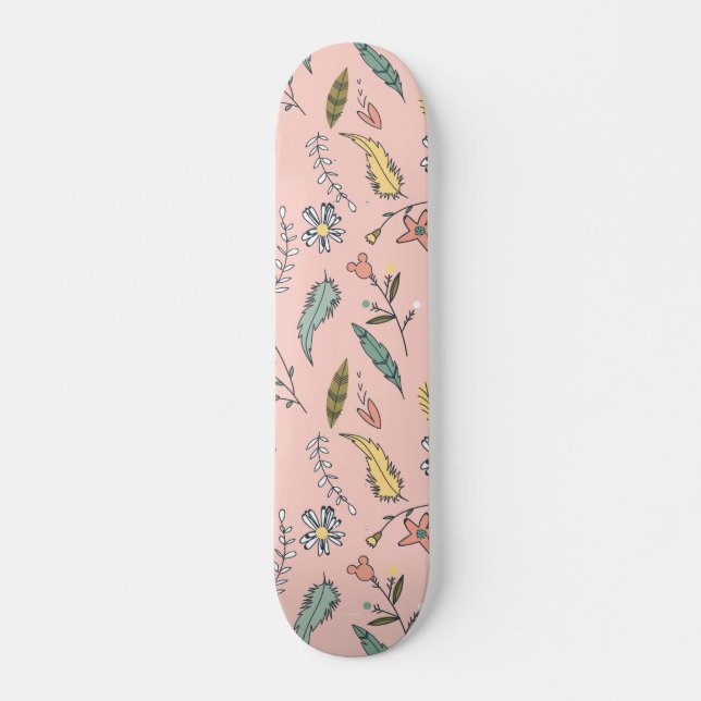 Skateboard Minnie | MOTIF FLEUR SAUVAGE (Devant)