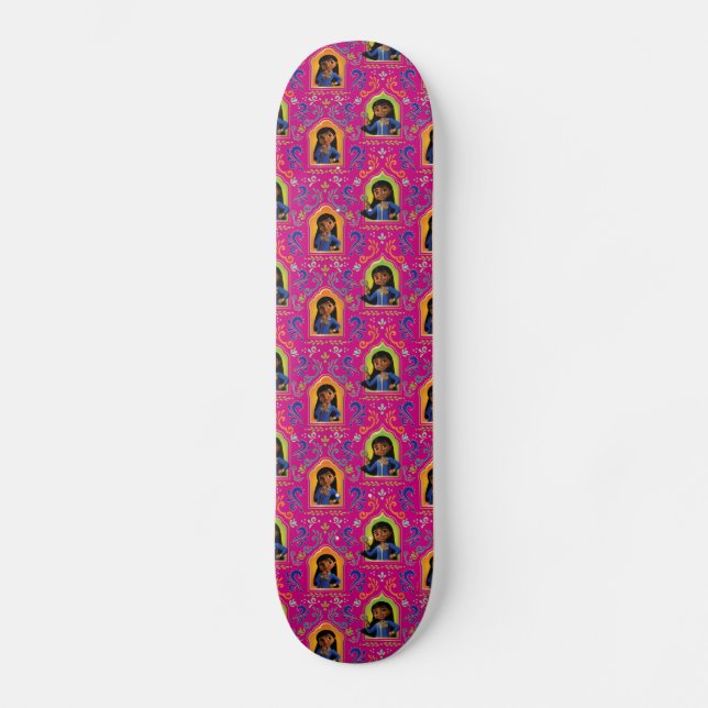 Skateboard Mira | Pink Ornate Pattern (Recto)
