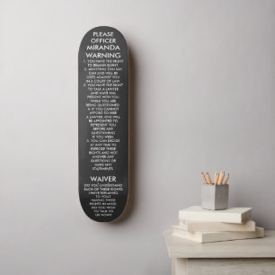 SKATEBOARD MIRANDA AVERTISSEMENT
