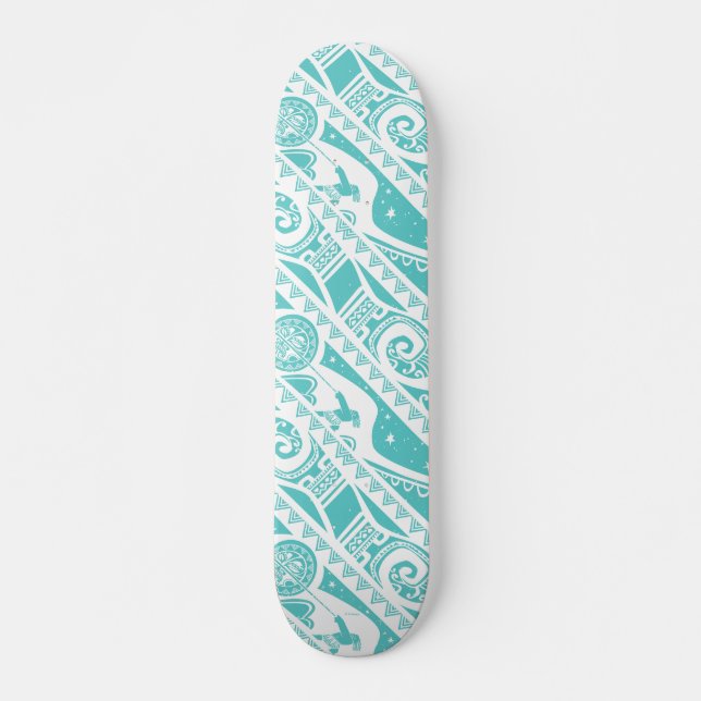 Skateboard Moana | MOTIF TURQUOISE (Devant)
