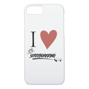 Skateboard Modern I love skateboarding     Case-Ma Case-Mate iPhone Case