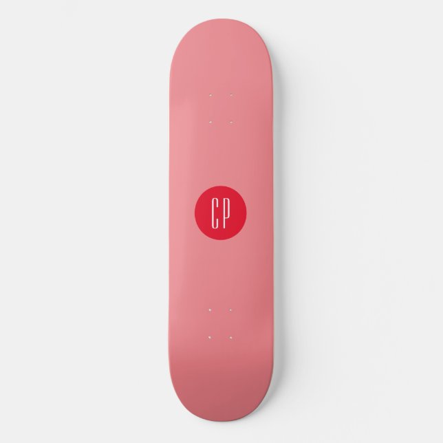 Skateboard Moderne Monogramme Professionnel Plat Initiales si (Recto)