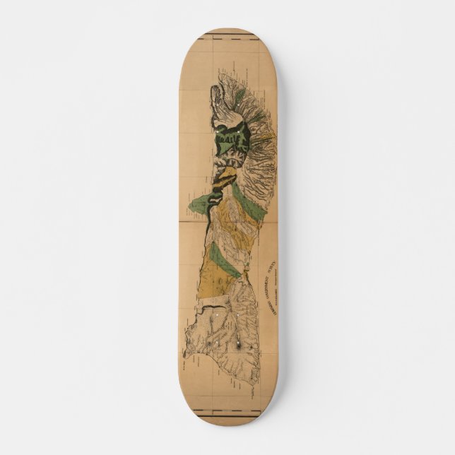 Skateboard Molokai, 1897, carte vintage d'Hawaï (Devant)