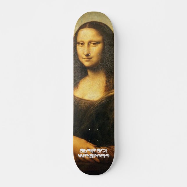 Skateboard Mona Lisa, armes abstraites (Devant)