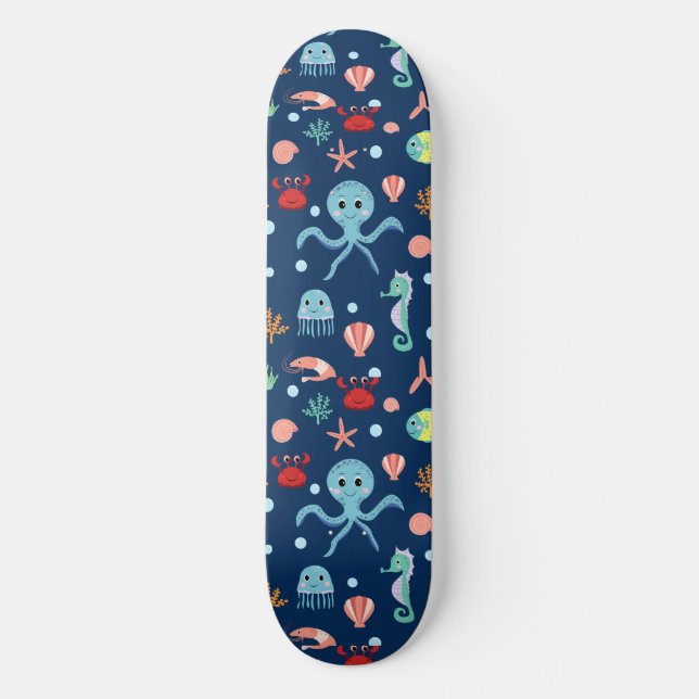 Skateboard Monde marin (Recto)