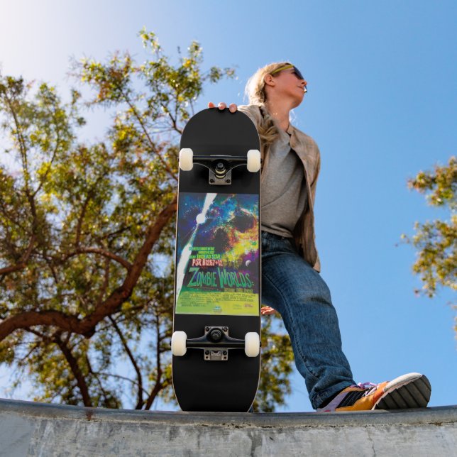 Skateboard Mondes Zombie Galaxie d'Halloween (Extérieur 1)