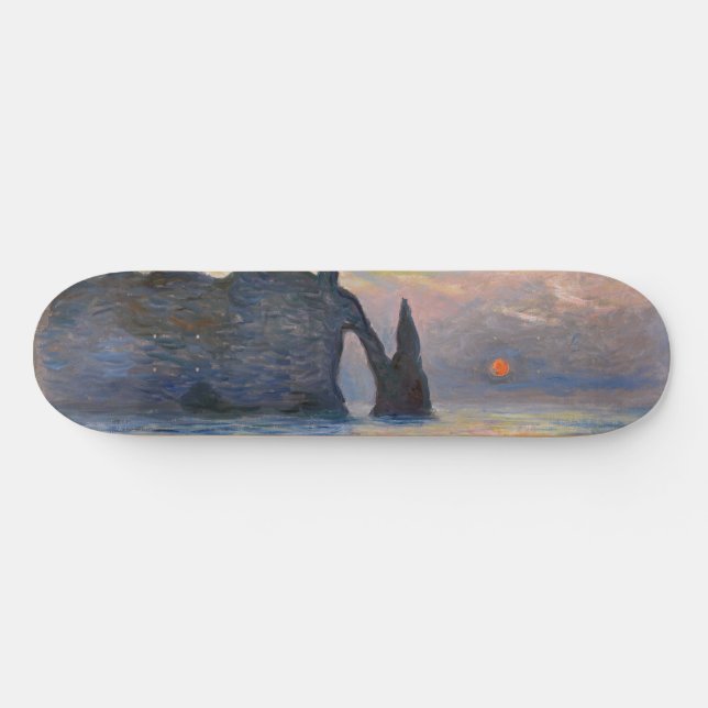 Skateboard Monet - Le Manneport, Falaise à Etretat, coucher d (Horz)