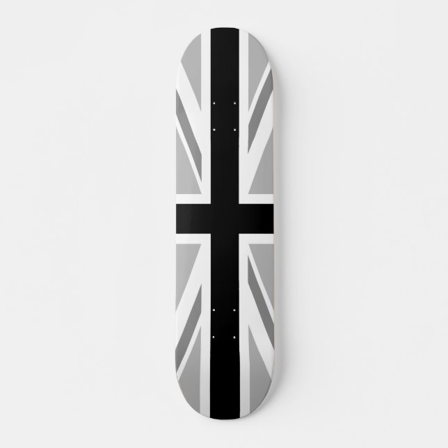 Skateboard Monochrome Union Jack/Drapeau (Devant)