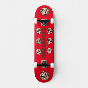 Skateboard Monogramme de Camouflage de l'armée de Cute Kawaii
