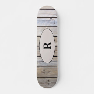 Skateboard Monogramme en bois patiné
