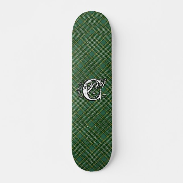 Skateboard Monogramme extrême de Currie de clan de tartan (Devant)