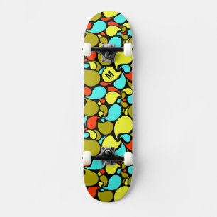 Skateboard Monogramme Pop Art Paisley