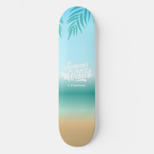 Skateboard Monogramme Tropical Ombre Beach Summer Vibes
