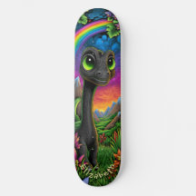 Montagnes de fantaisie de dinosaures mignons Art p
