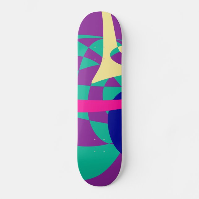Skateboard Montagnes et planète (Recto)