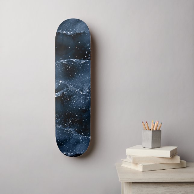 Skateboard Moody Navy Agate | Dusty Royal Blue Jewel ton (Art mural)