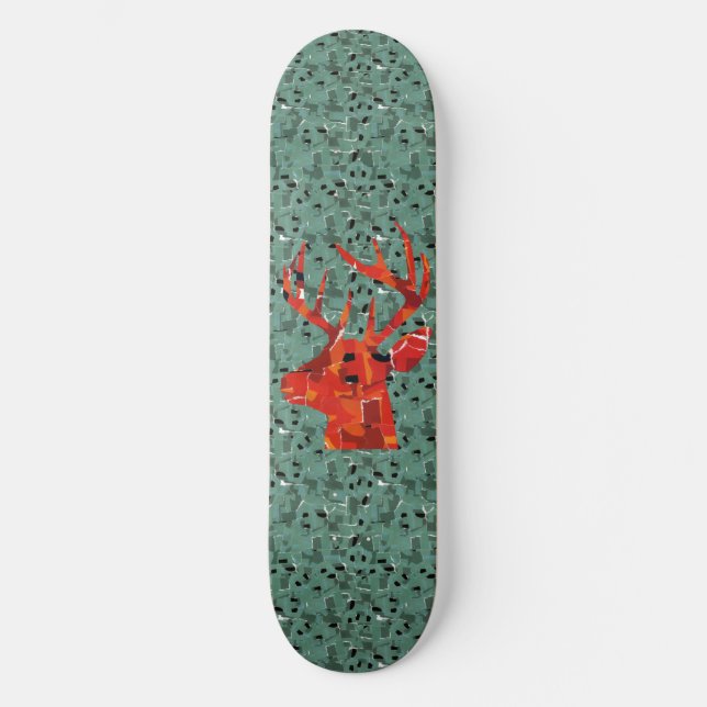 Skateboard Mosaïque de la tête de cerf (Recto)