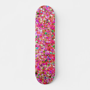 Skateboard Mosaïque multicolore Parties scintillant moderne 