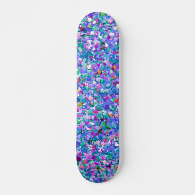 Skateboard Mosaïque multicolore Parties scintillant moderne G (Devant)