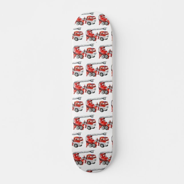 Skateboard Moteur à incendie rouge, illustration de camion à  (Devant)